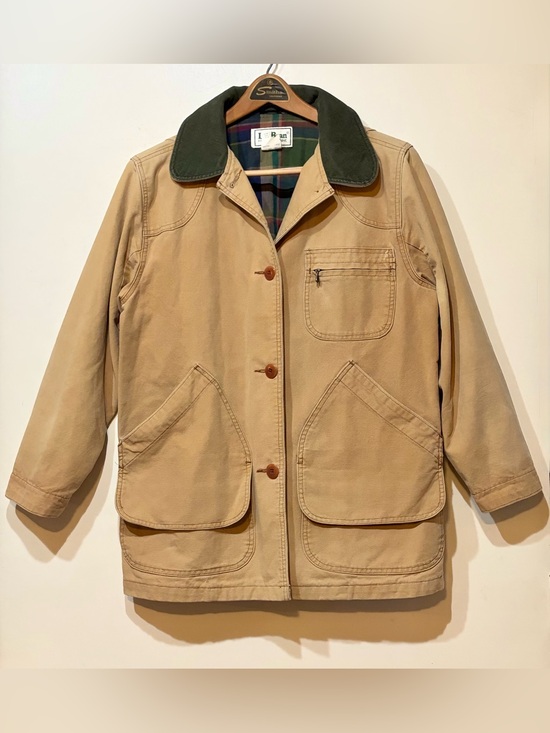 L.L. Bean Jackets & Blazers - Vintage L.L. Bean Original Field Coat / Barn Jacket with Plaid Flannel Lining